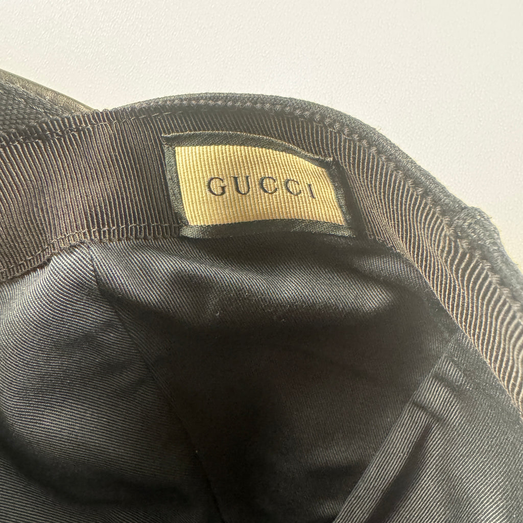Gucci Small GG Embroidery Black Cap (S)