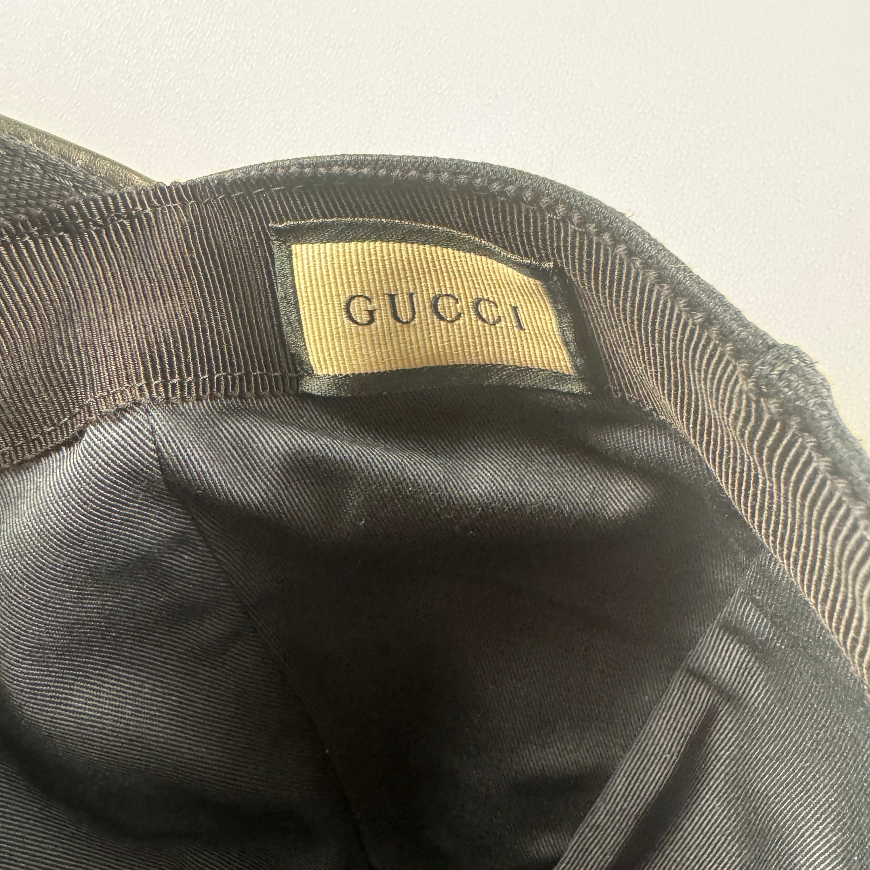 Gucci Small GG Embroidery Black Cap (S)