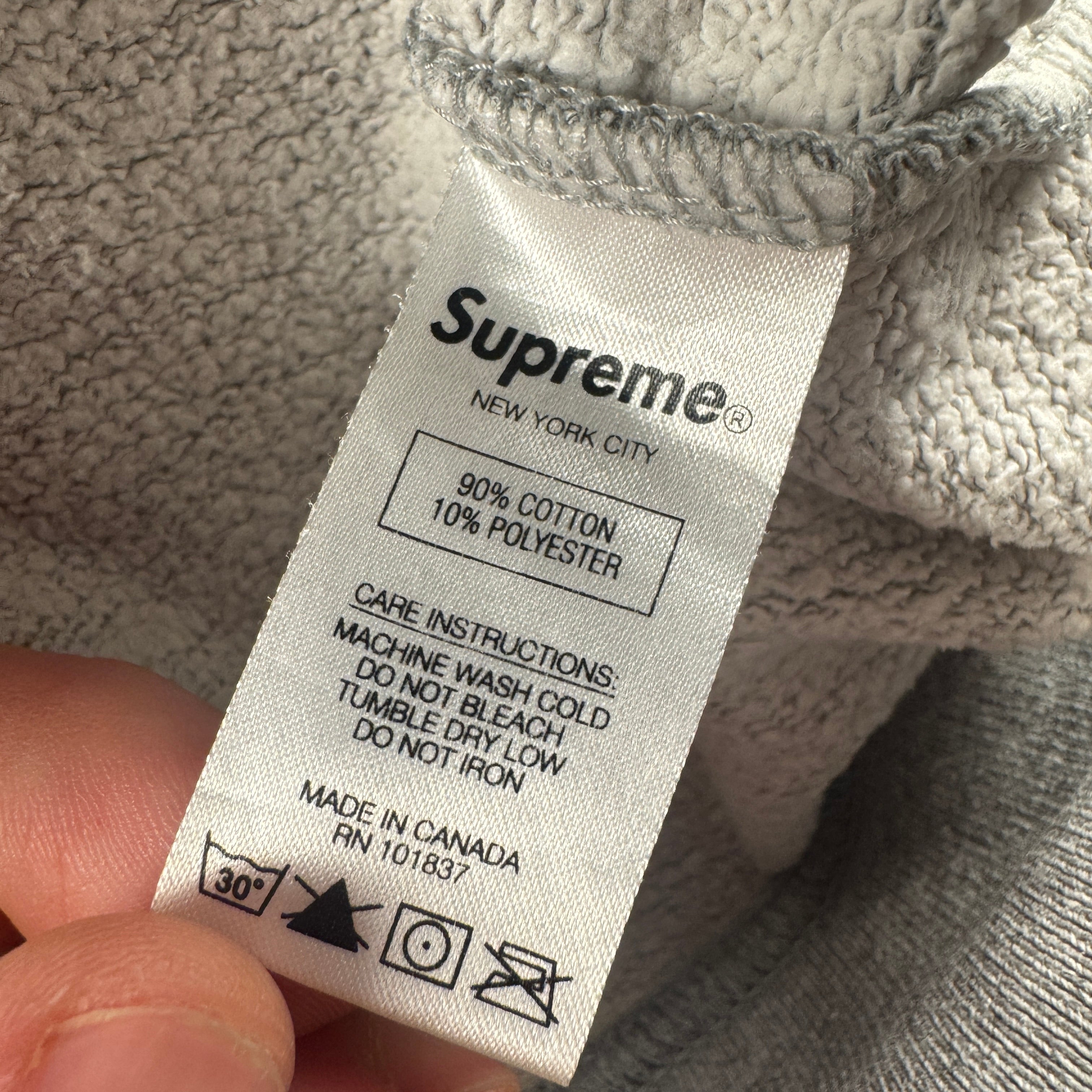 Supreme Digital Logo Grey Hoodie (L)
