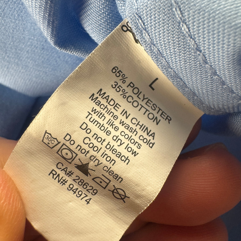 Stussy Zip-Up Sky Blue S/S Shirt (L)
