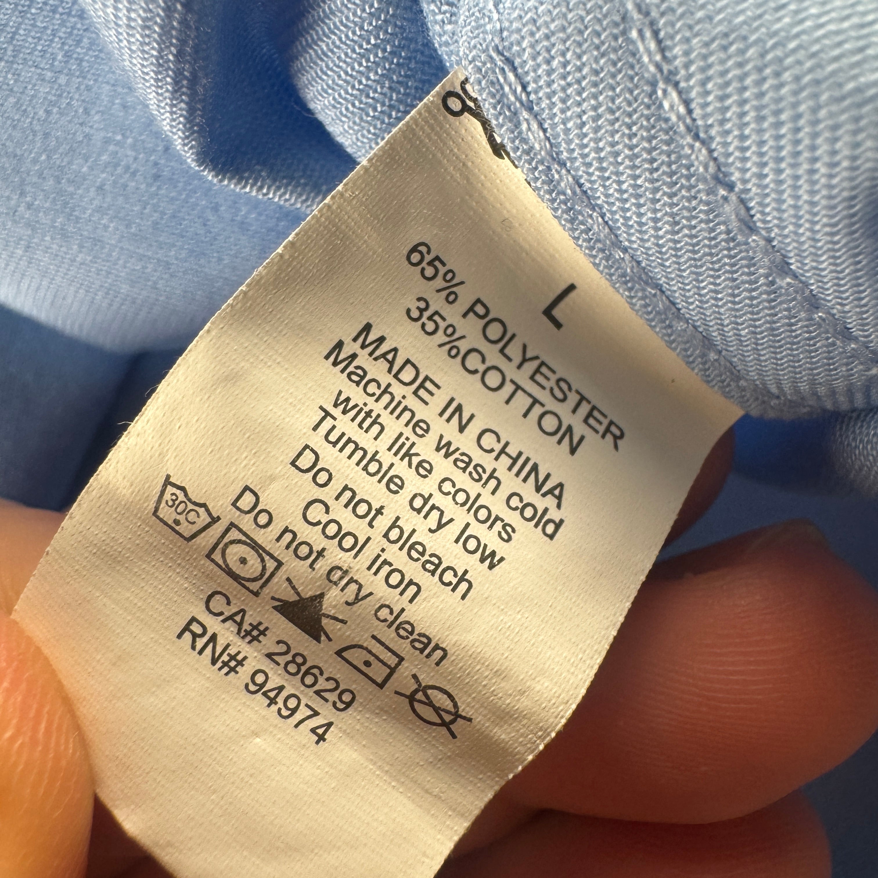 Stussy Zip-Up Sky Blue S/S Shirt (L)