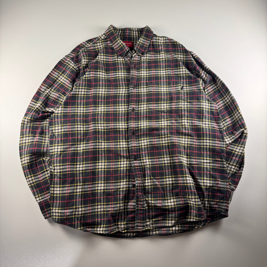 Supreme Check Flannel Button Up Shirt (L)