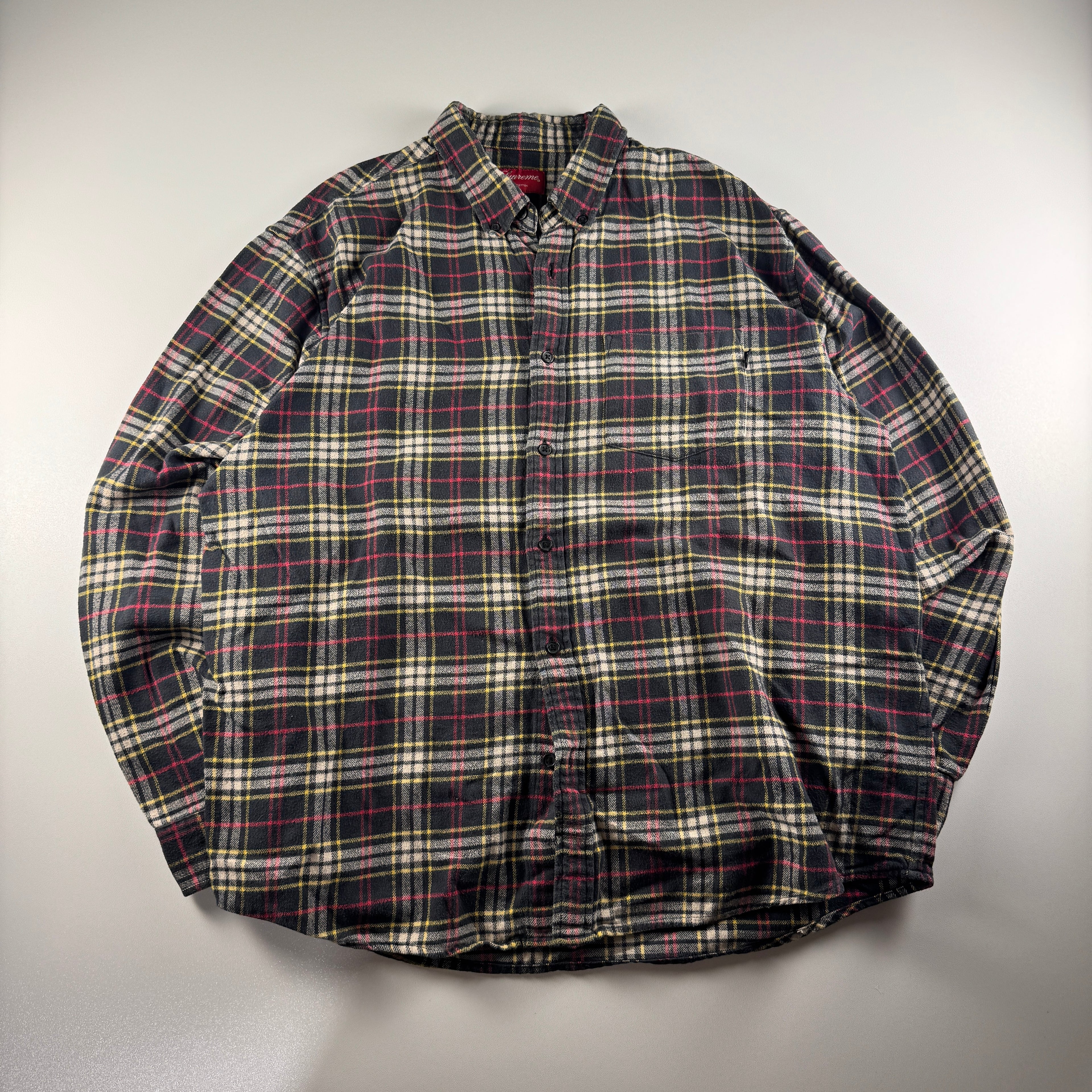 Supreme Check Flannel Button Up Shirt (L)