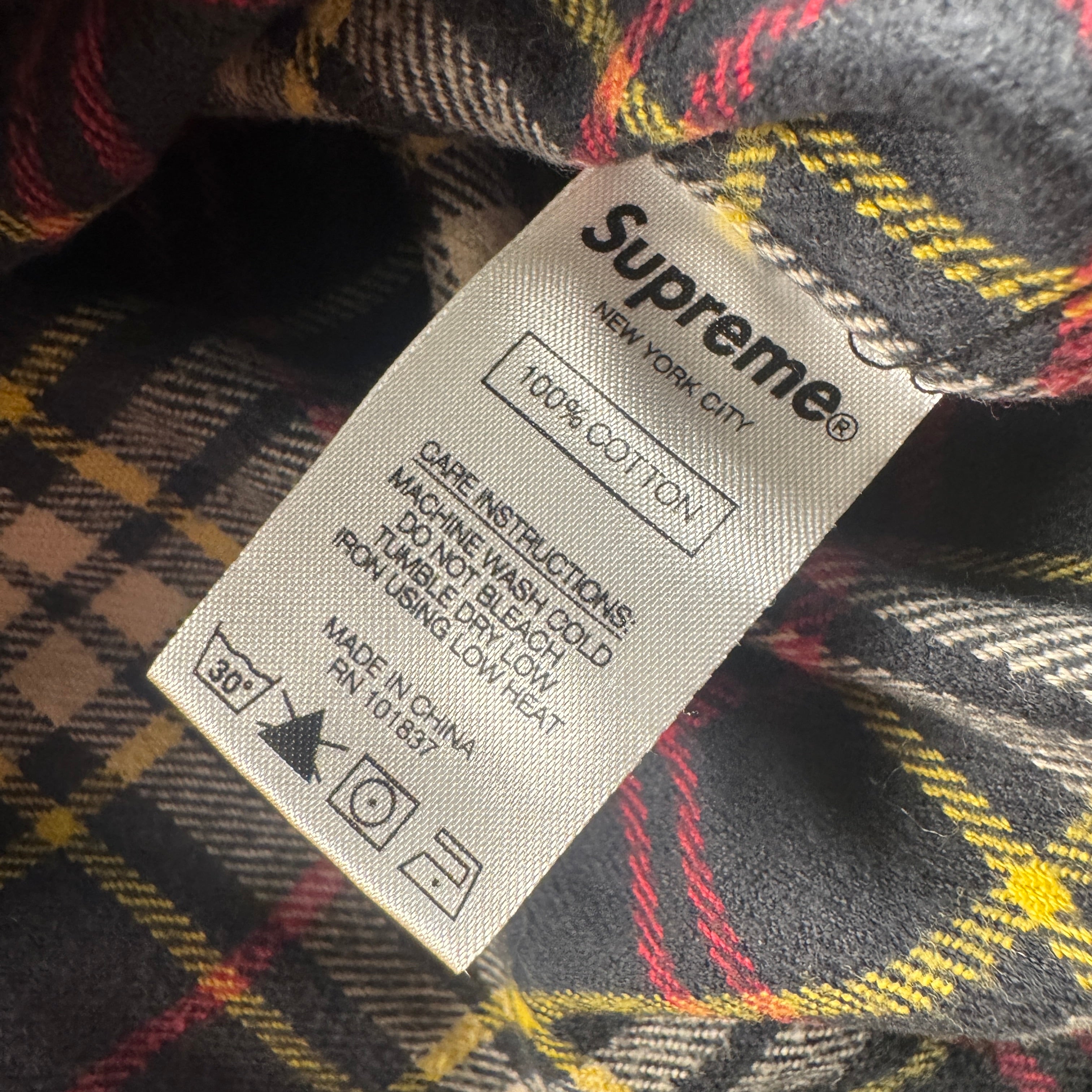 Supreme Check Flannel Button Up Shirt (L)