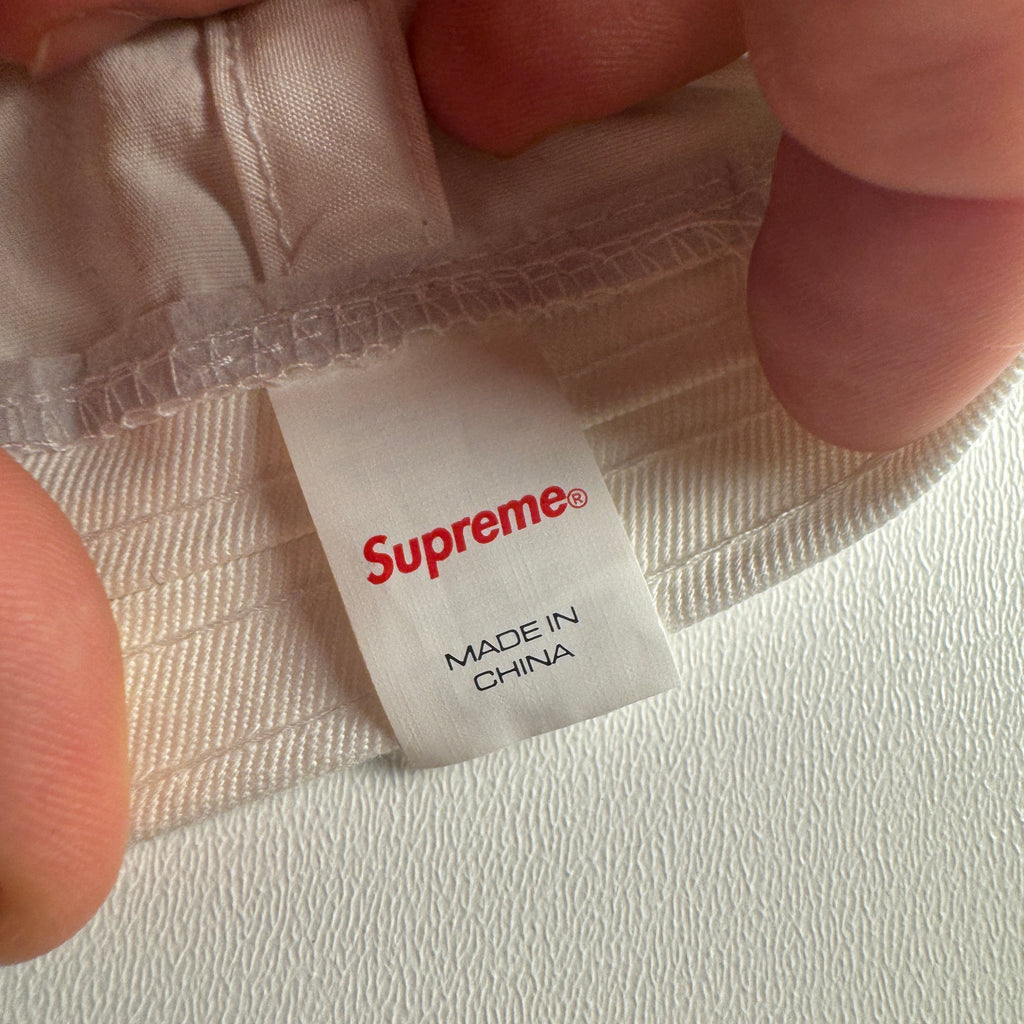 Supreme URL 6 Panel White Cap