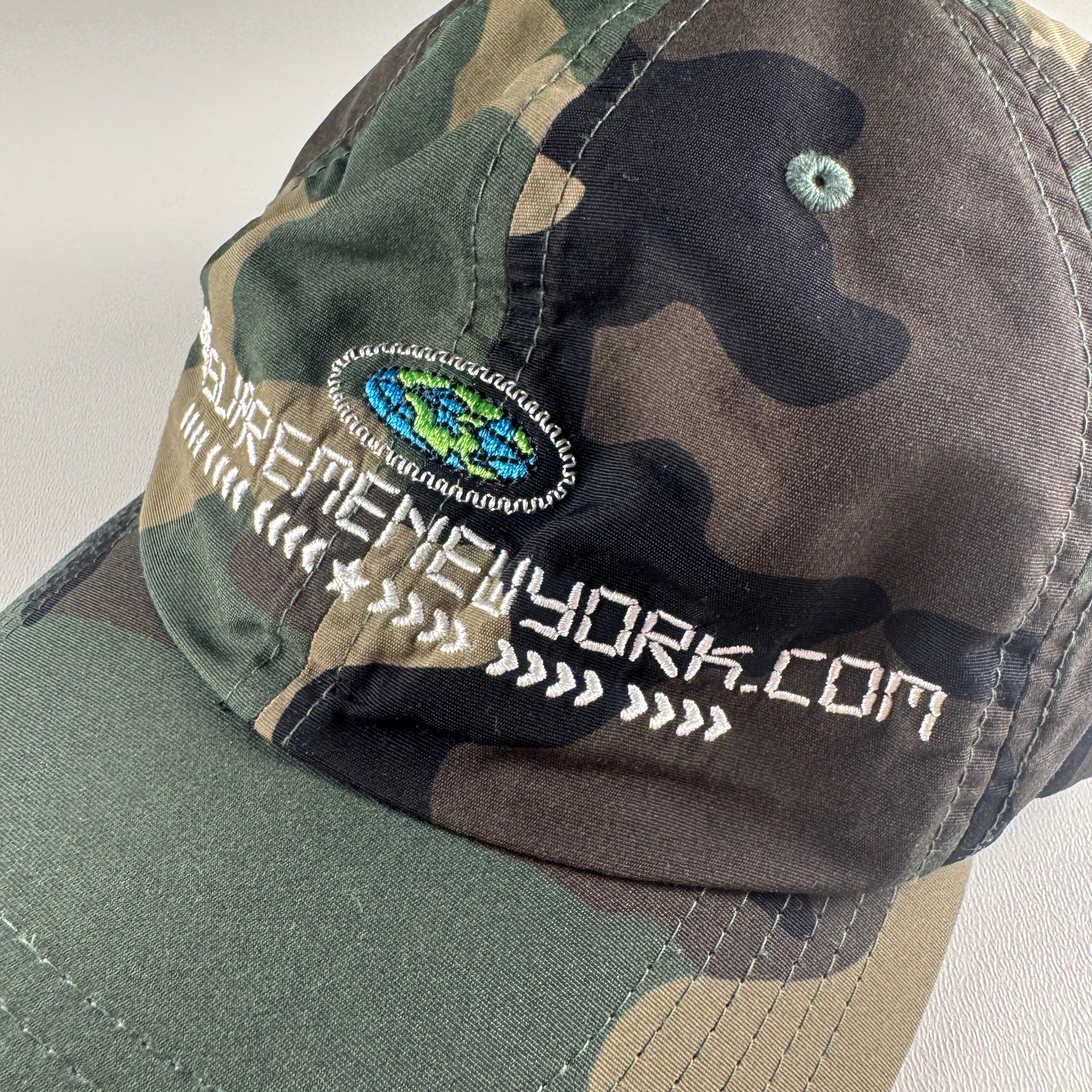Supreme URL 6-Panel Woodland Camo Cap
