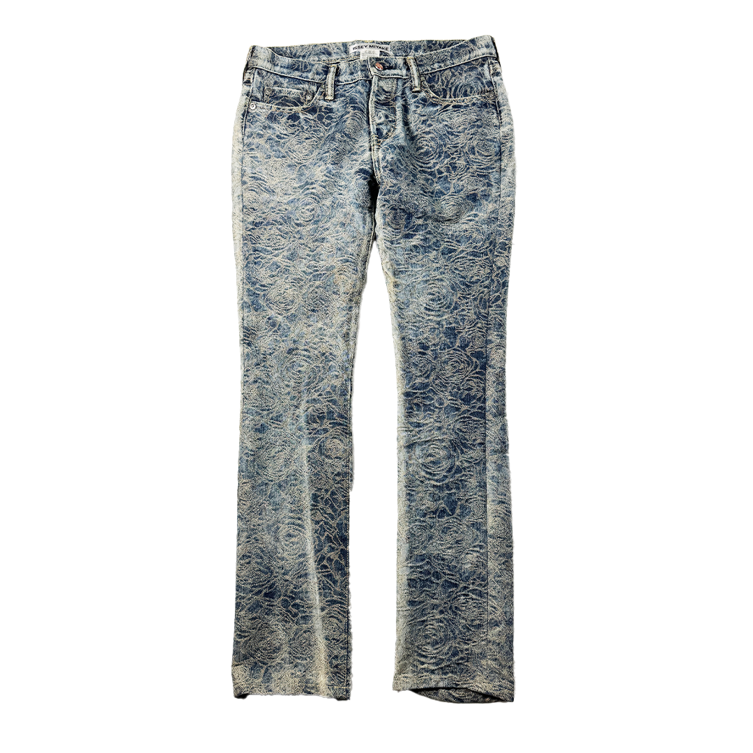 Issey Miyake 2007 'Rose' Jacquard Embroidered Denim (2)