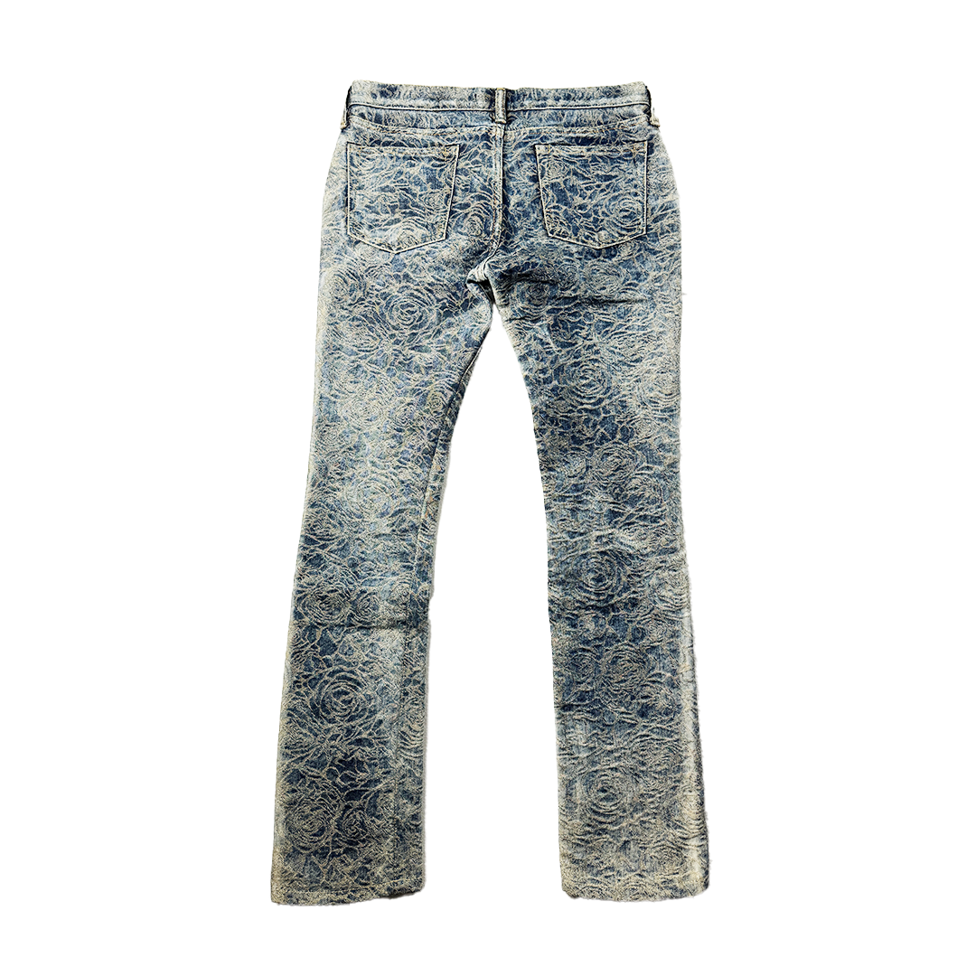 Issey Miyake 2007 'Rose' Jacquard Embroidered Denim (2)