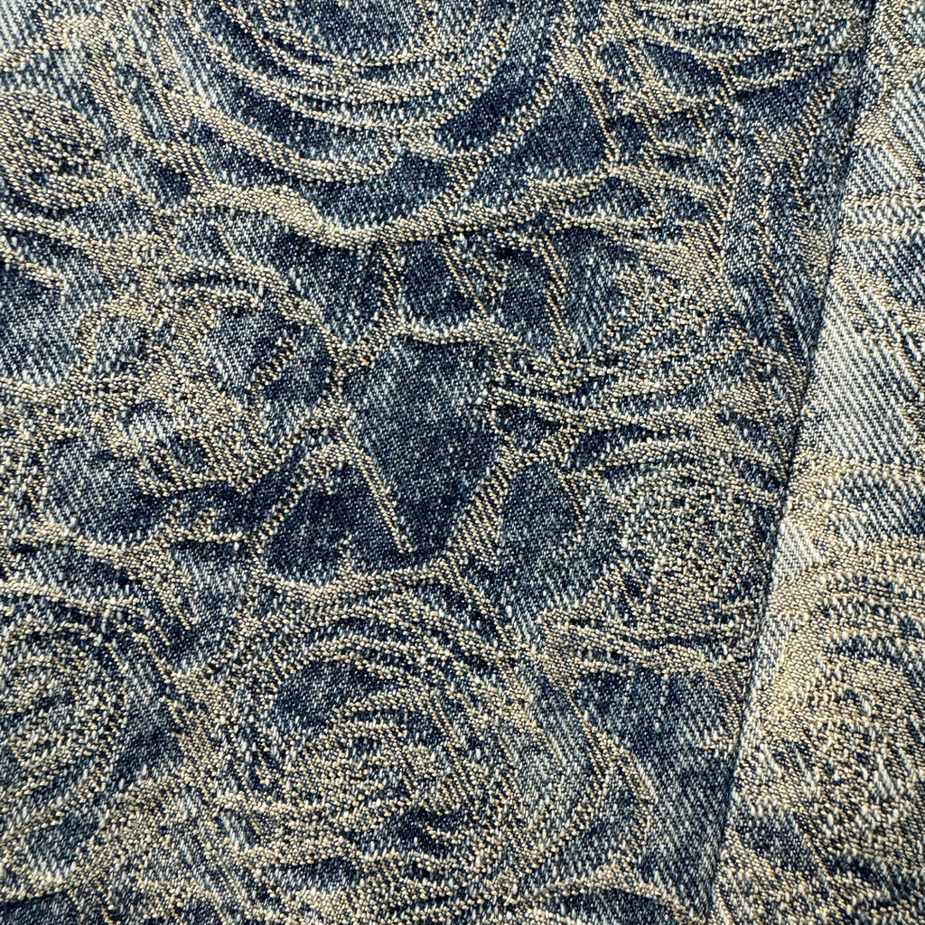 Issey Miyake 2007 'Rose' Jacquard Embroidered Denim (2)