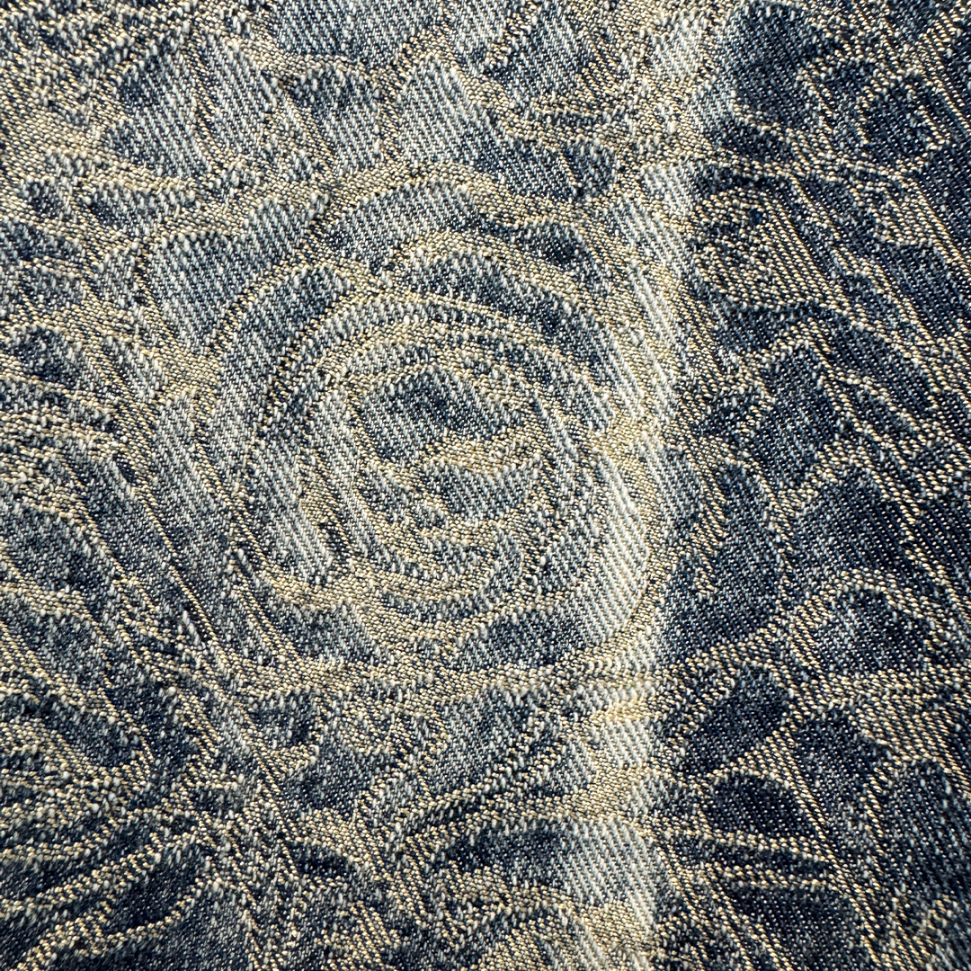 Issey Miyake 2007 'Rose' Jacquard Embroidered Denim (2)