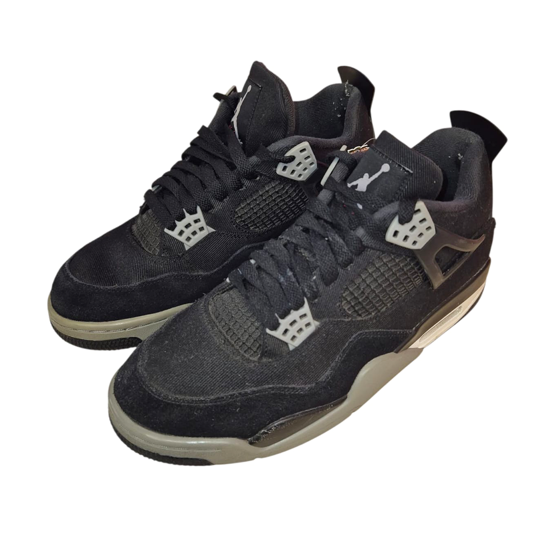 Jordan 4 Black Canvas (US9.5 - EU43) - 8/10