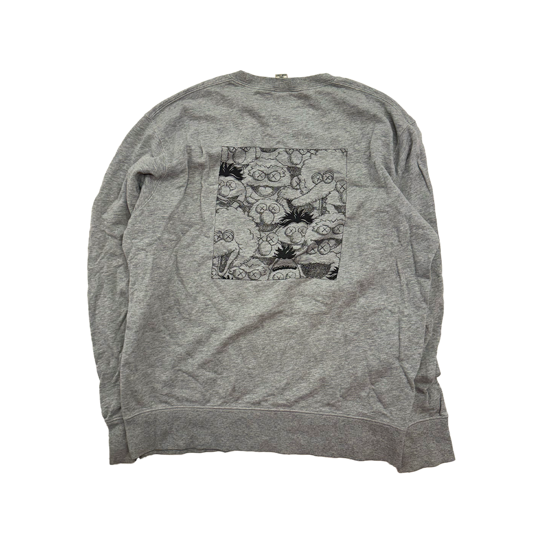 Kaws x Uniqlo Sesame Street Grey Sweater (M)