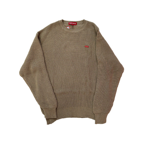 Supreme Small Box Ribbed Sweater Tan (M)