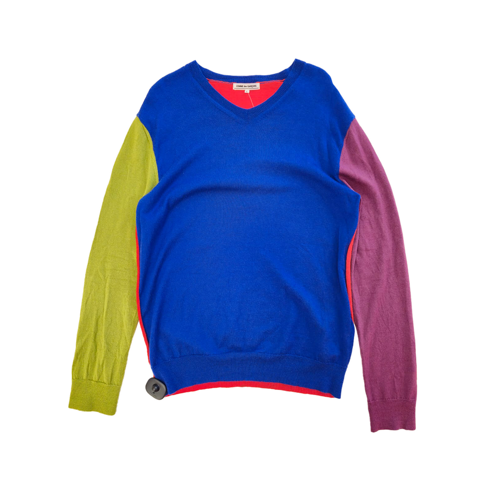 Comme des Garçons V-neck Multicolor Sweater (L)