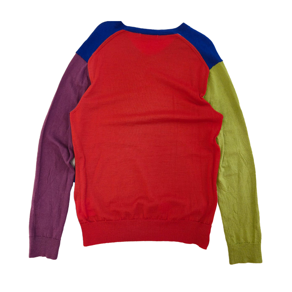 Comme des Garçons V-neck Multicolor Sweater (L)