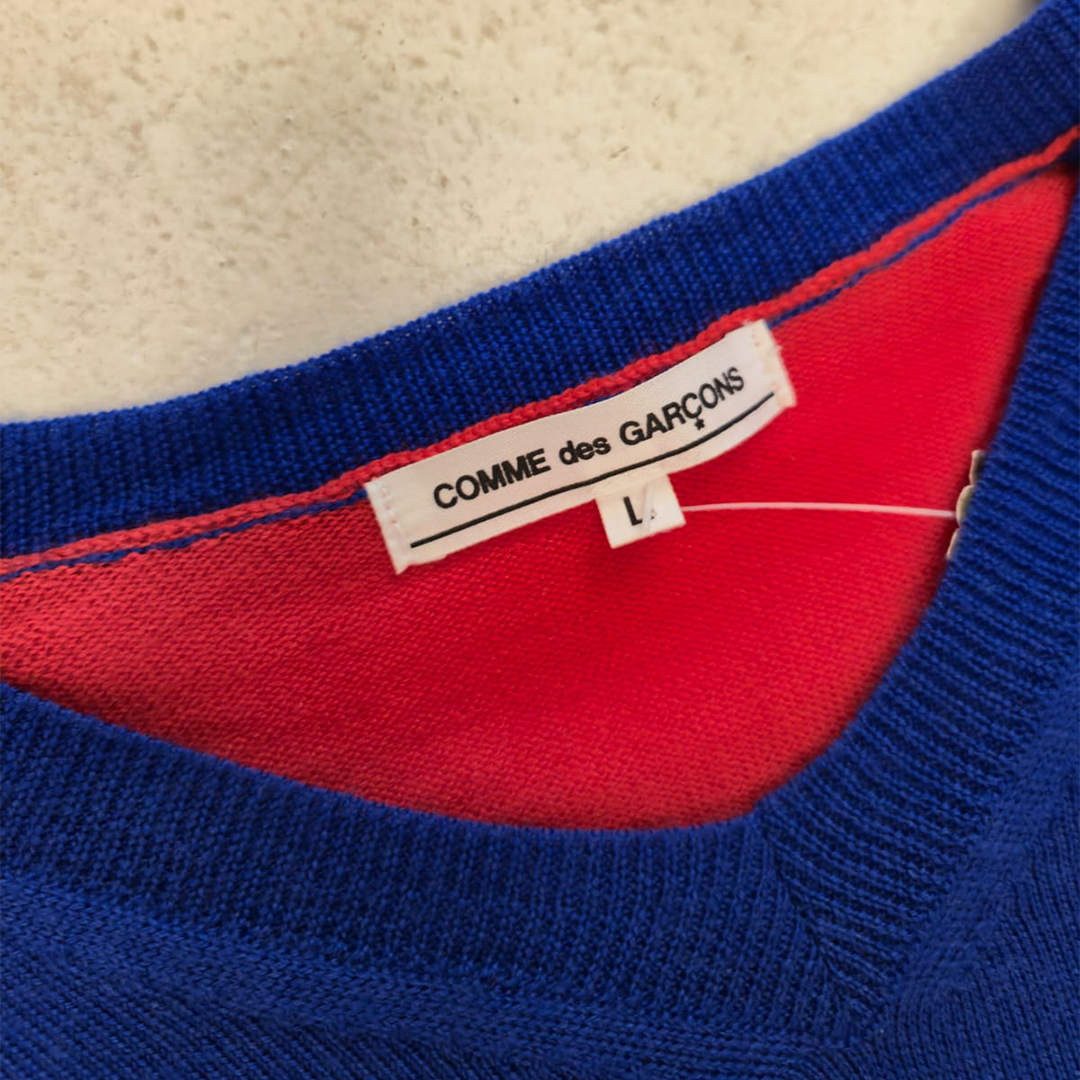 Comme des Garçons V-neck Multicolor Sweater (L)