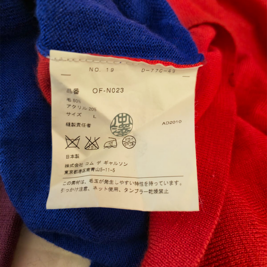 Comme des Garçons V-neck Multicolor Sweater (L)