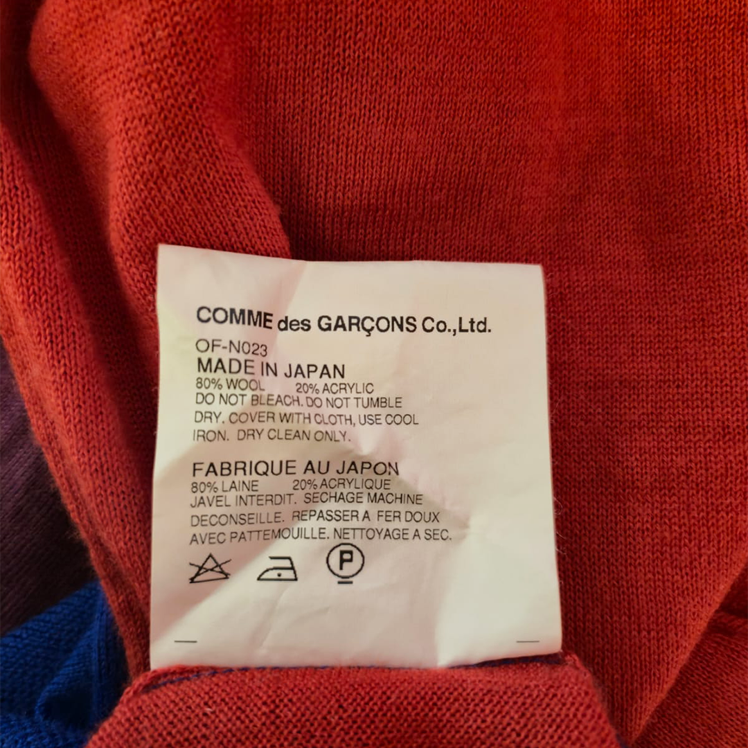 Comme des Garçons V-neck Multicolor Sweater (L)