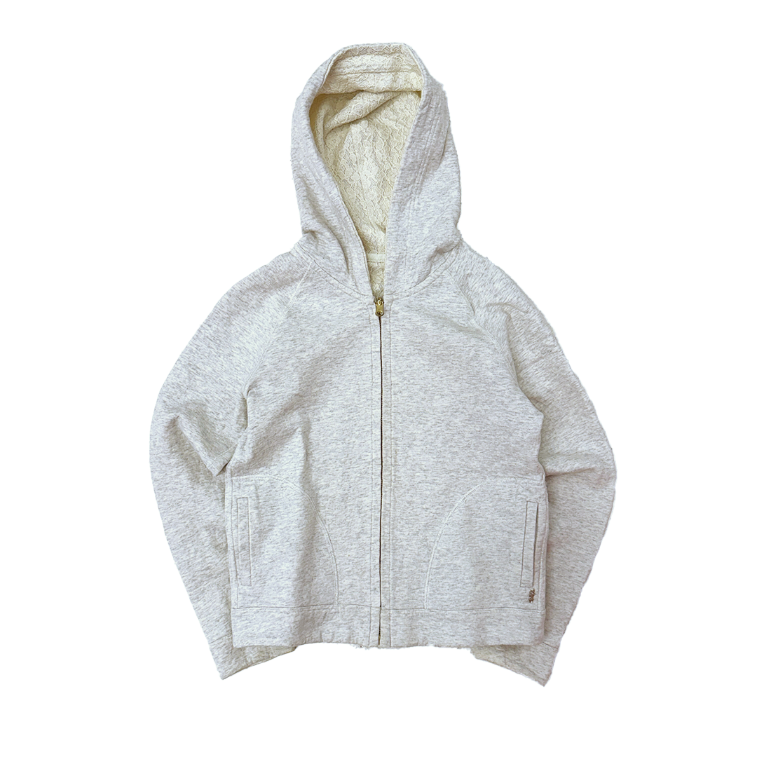 Kumikyoku Dentelle Reversible Crop Hoodie (S)