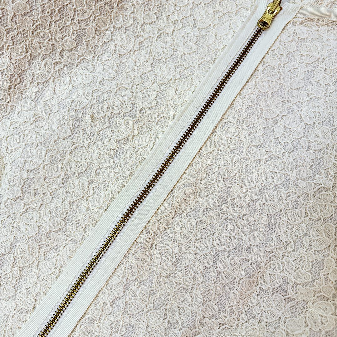 Kumikyoku Dentelle Reversible Crop Hoodie (S)