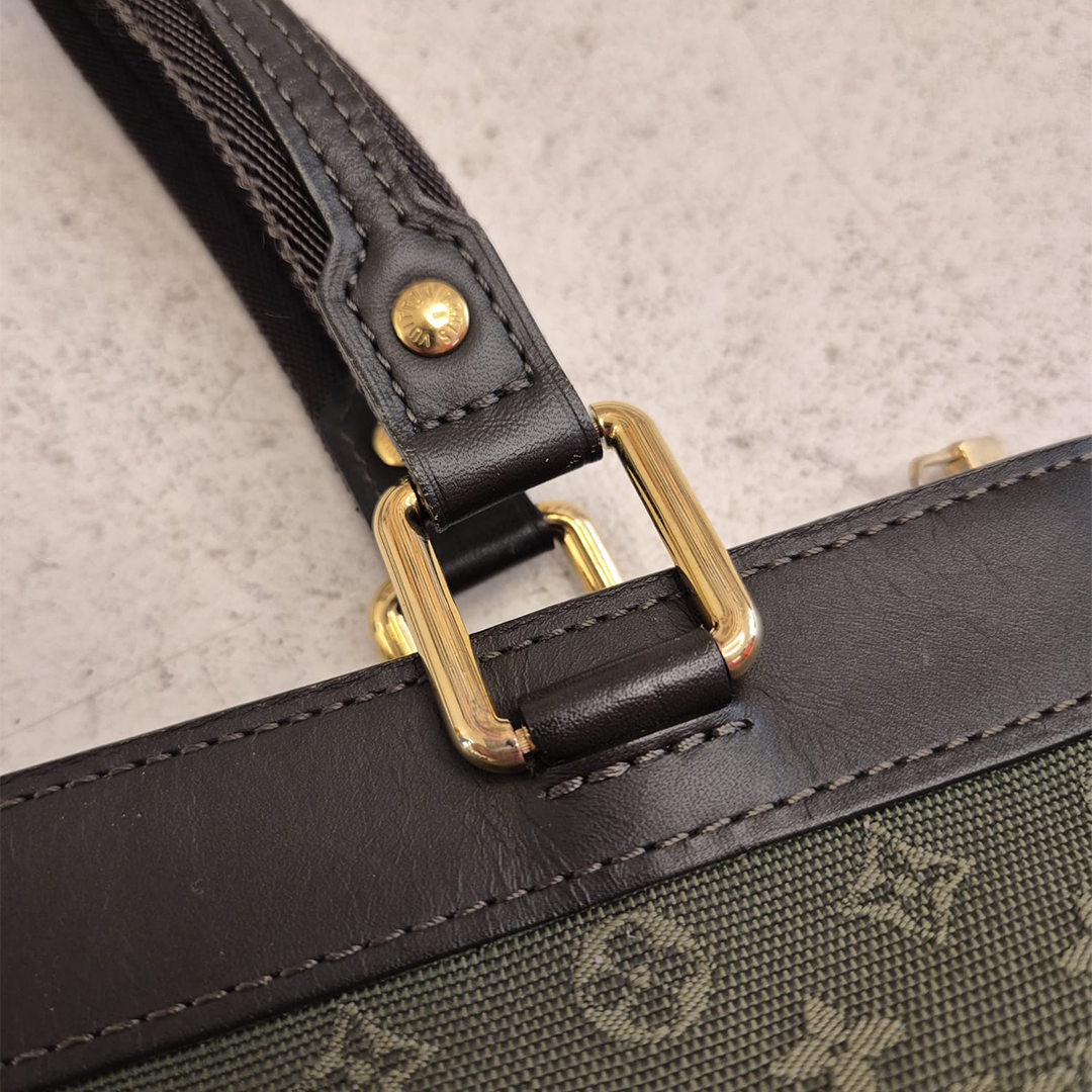 Louis Vuitton Lucille Canvas Emerald Green Hand Bag