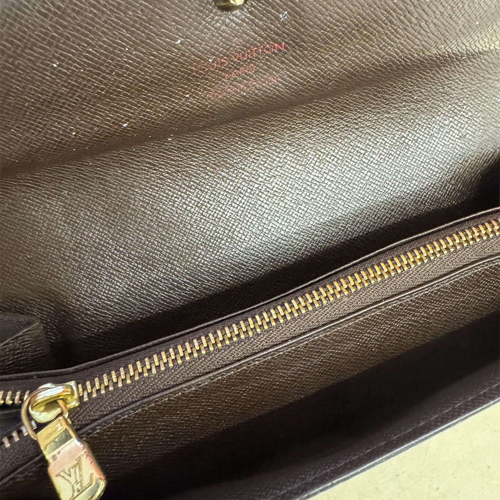 Louis Vuitton Damier Ebene Sarah Credit Long Wallet