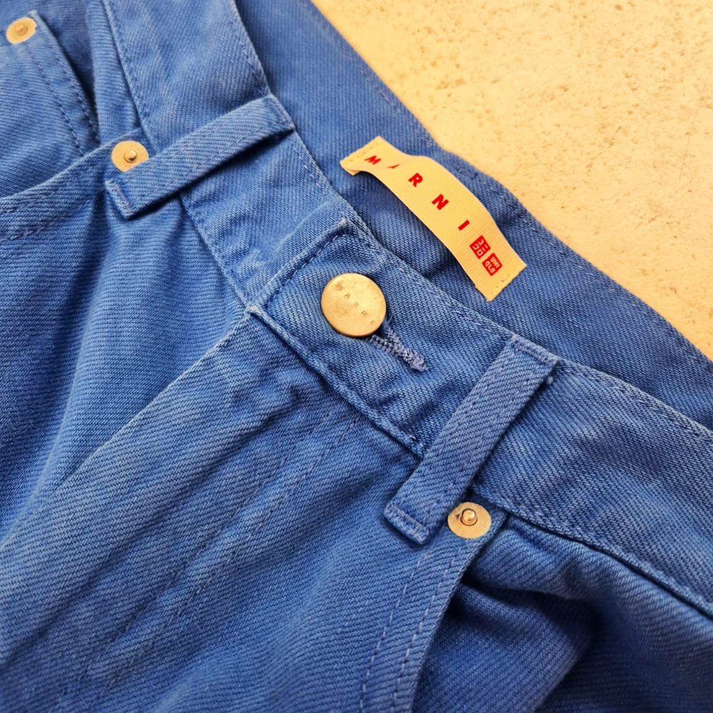 Marni x Uniqlo Baggy Blue Wide Pants (XS)