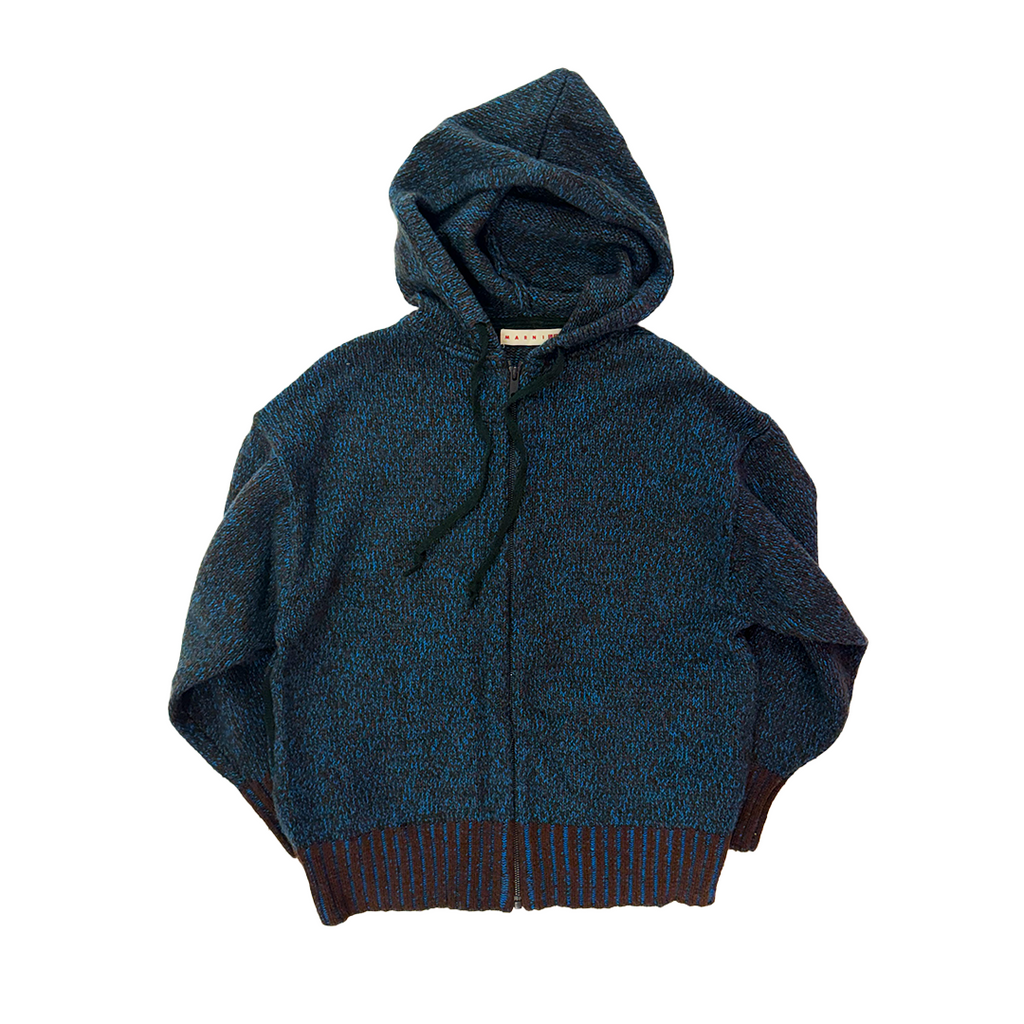 Marni x Uniqlo Blue Knit Zip Hoodie (S)