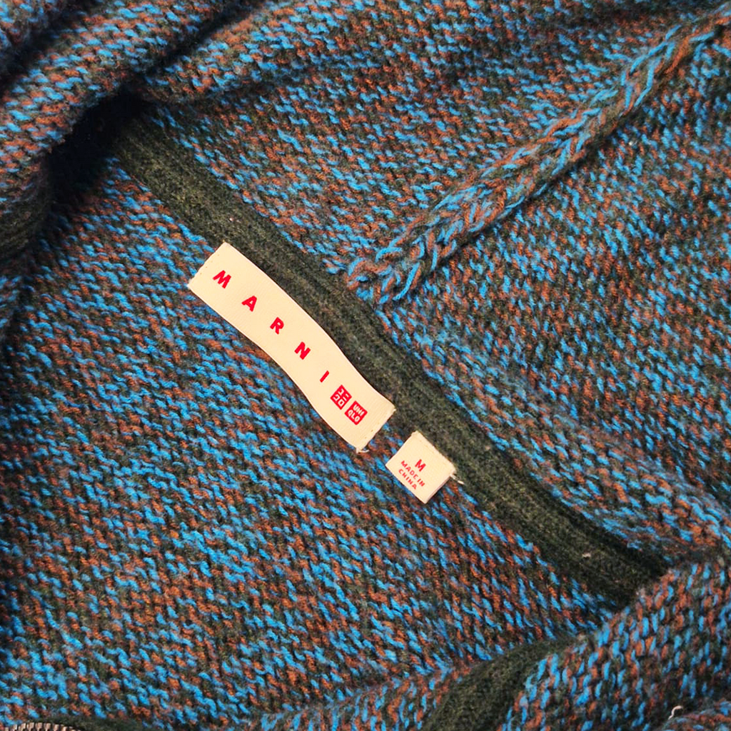 Uniqlo x Marni Zip Blue Knitted Hoodie (M)