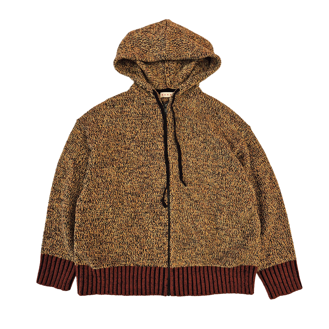 Marni x Uniqlo Beige Knit Zip Up Hoodie (XL)