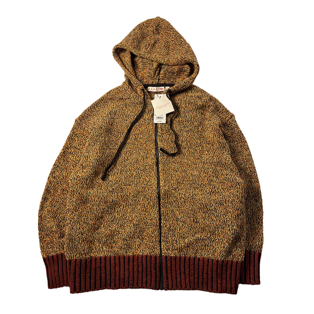 Marni x Uniqlo Beige Knit Zip Up Hoodie (L)