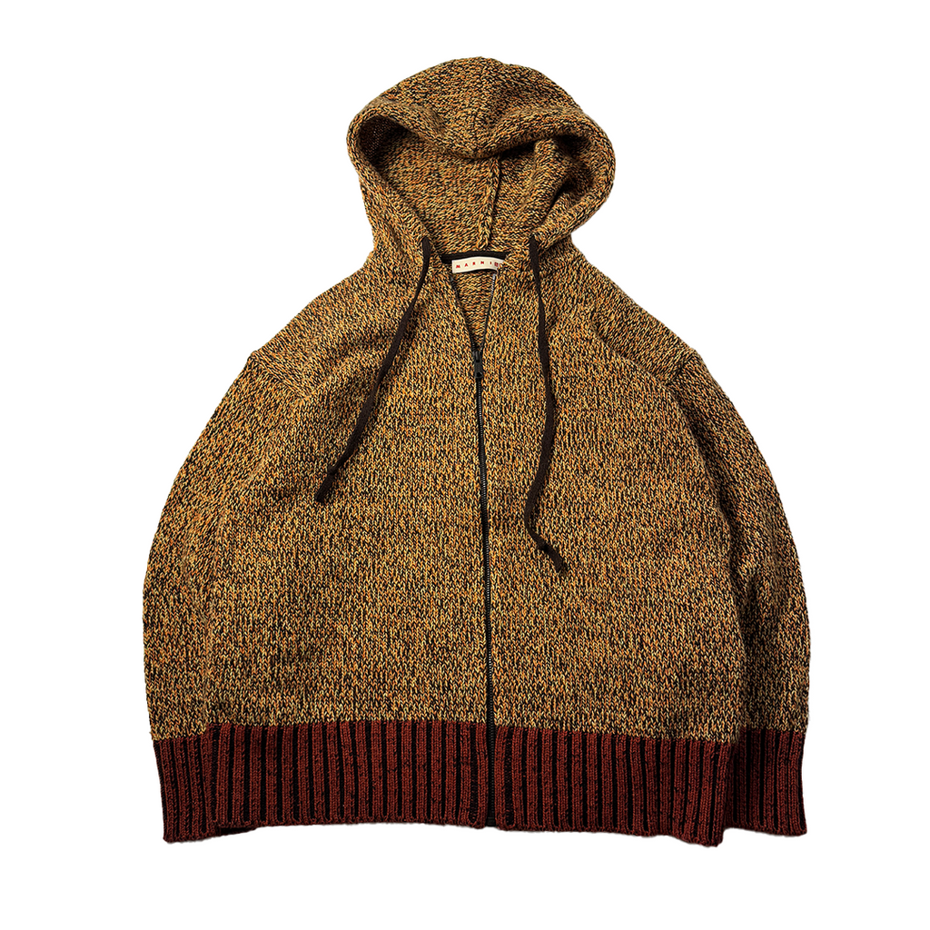 Marni x Uniqlo Beige Knit Zip Up Hoodie (S)