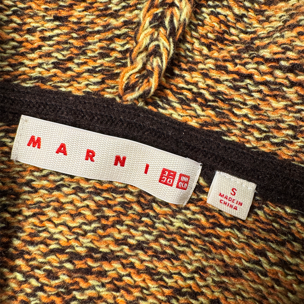 Marni x Uniqlo Beige Knit Zip Up Hoodie (S)