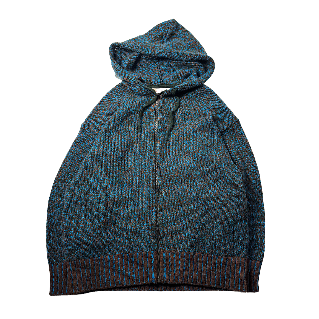 Marni x Uniqlo Blue Knit Zip Up Hoodie (L)