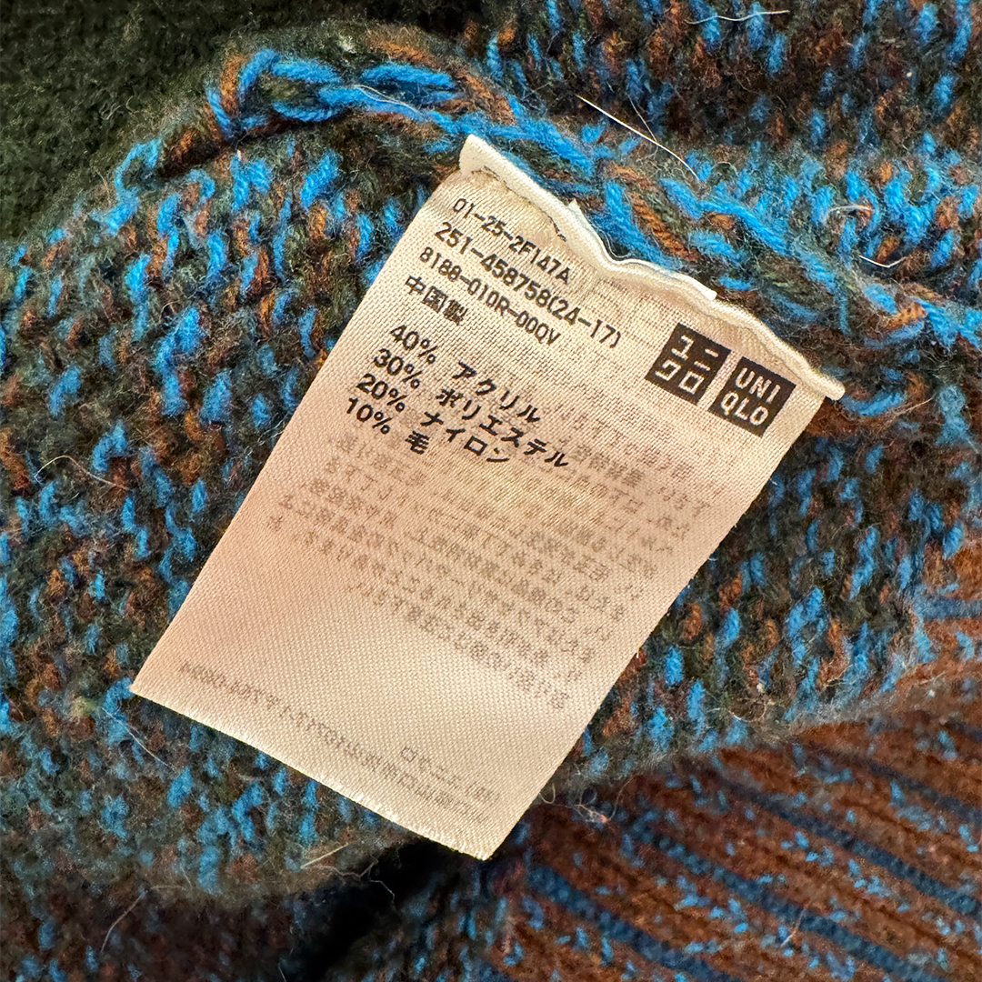 Marni x Uniqlo Blue Knit Zip Up Hoodie (L)