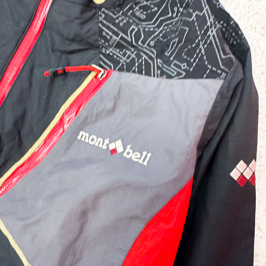 Montbell Black and Red GORE-TEX Waterproof Jacket (L-100)