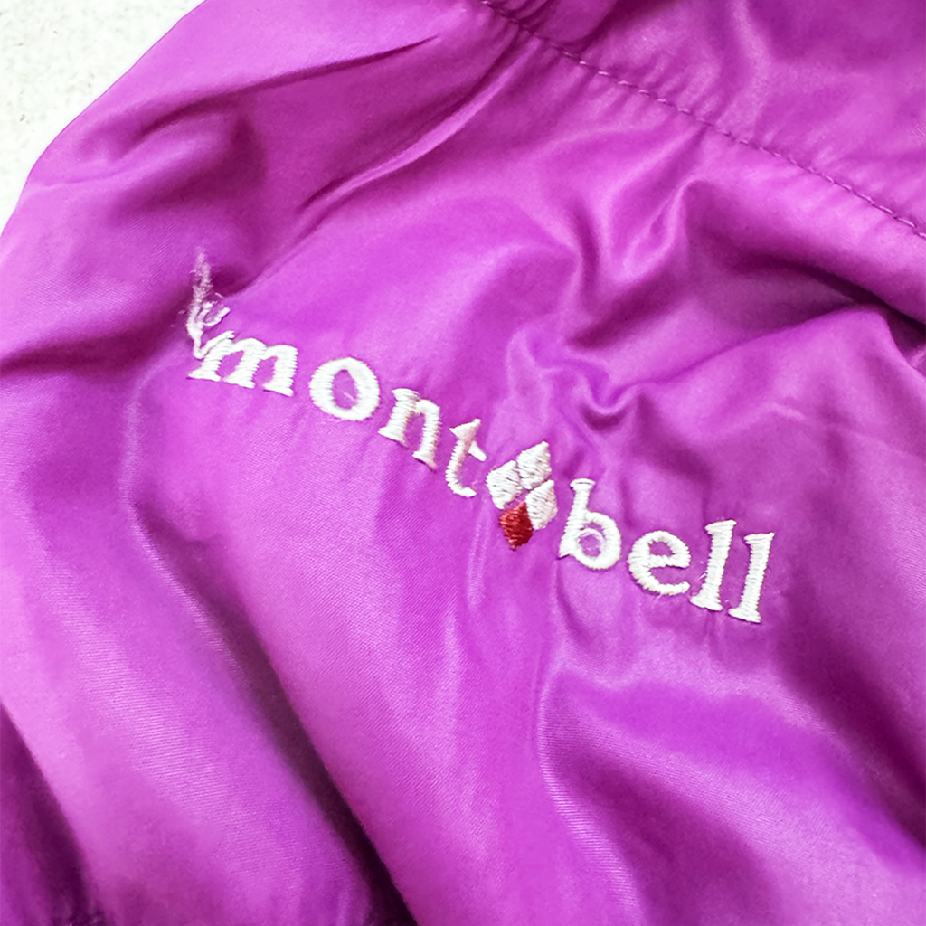 Montbell Reversible Green and Purple Puffer Jacket (Women M)