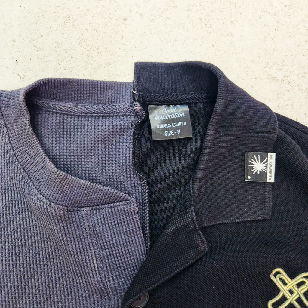 GU & Mihara Yasuhiro Collaboration T-Shirt Waffle Polo Shirt (M)