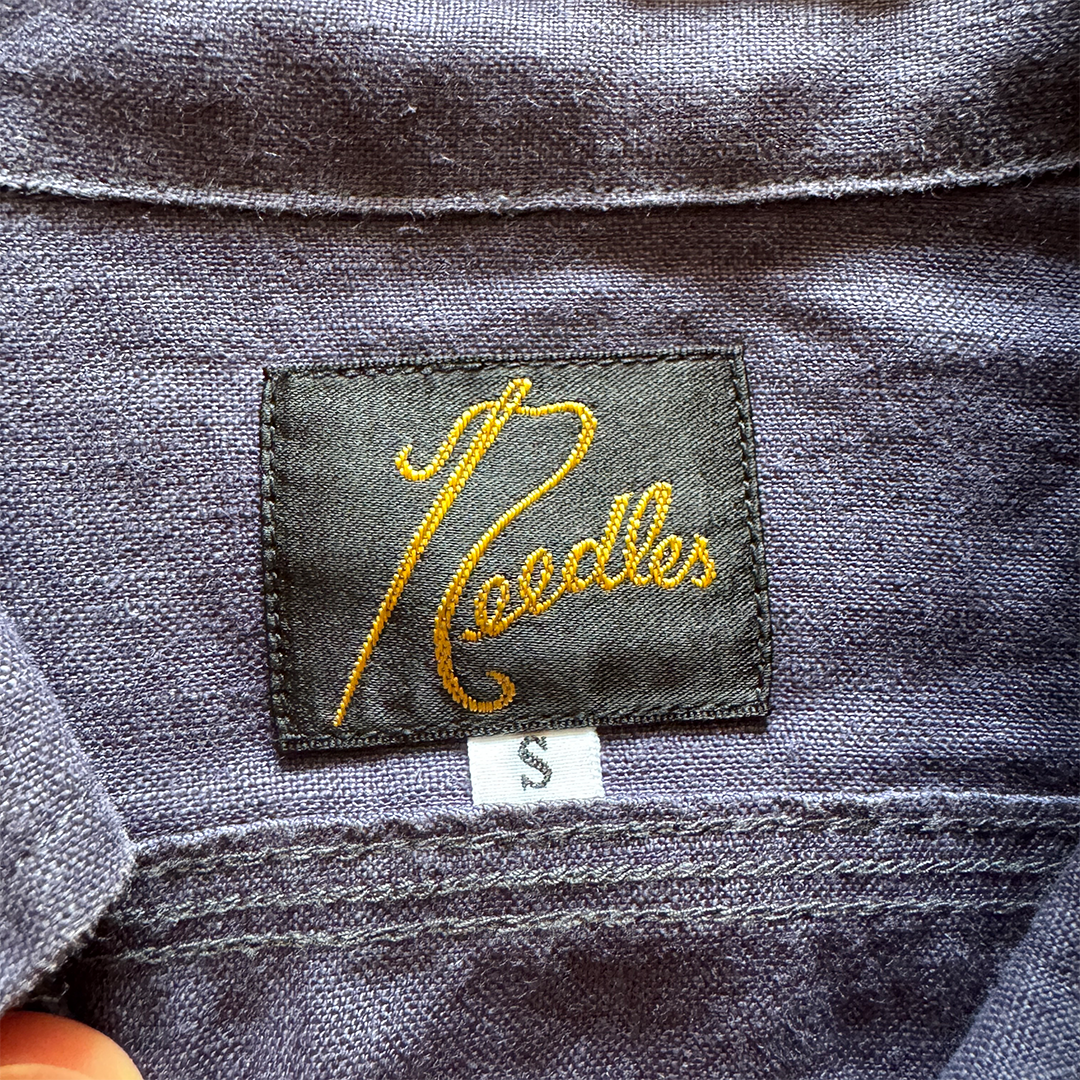 Needles Purple Long Sleeve Linen Button Up Shirt (S)