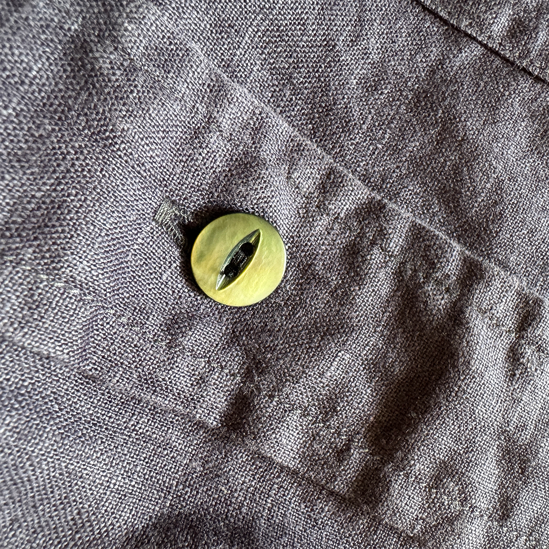 Needles Purple Long Sleeve Linen Button Up Shirt (S)