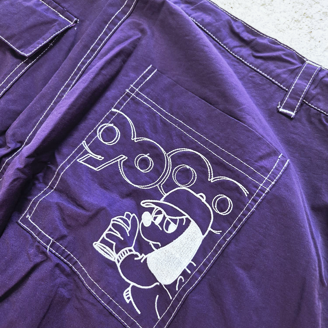 9090 x Centimeter Purple Balloon Track Pants (L)