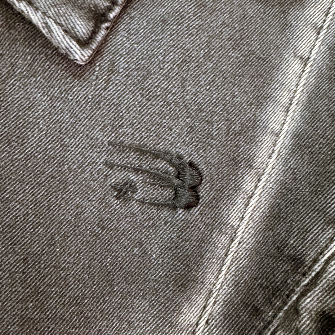 Croworld Acid Wash Black Jacket (L)