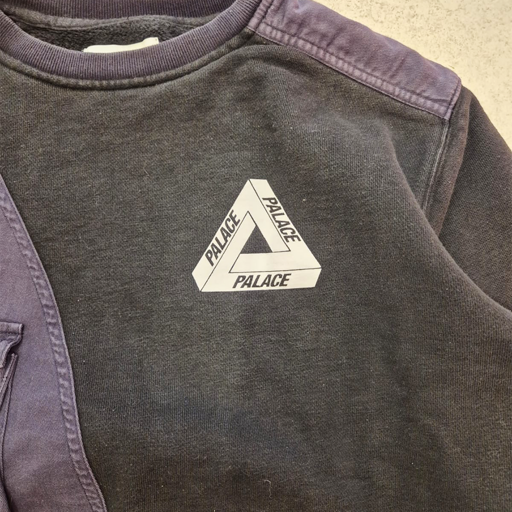 Palace Patchwork Grey Black Sweater (L)