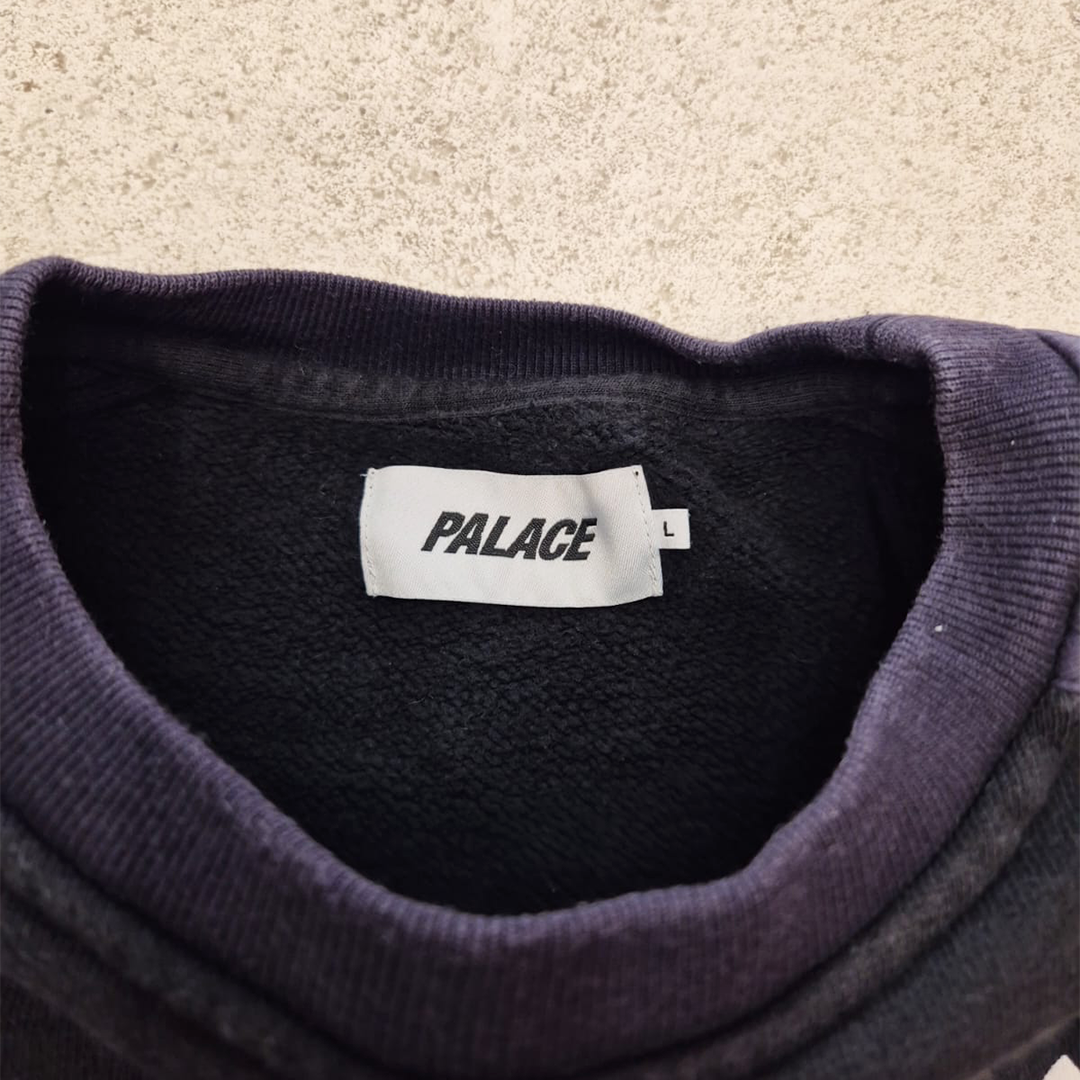 Palace Patchwork Grey Black Sweater (L)