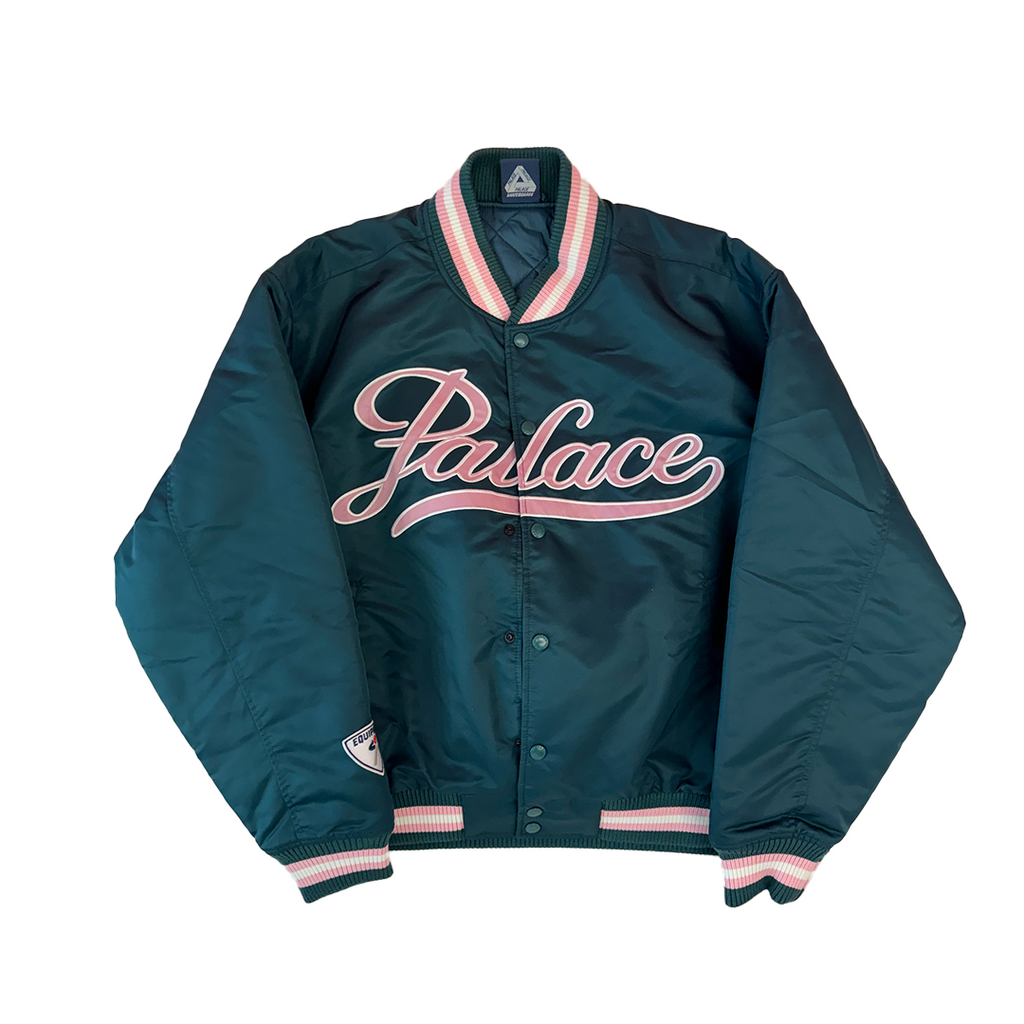 Palace Satin The Arena Green Varsity Jacket (L)