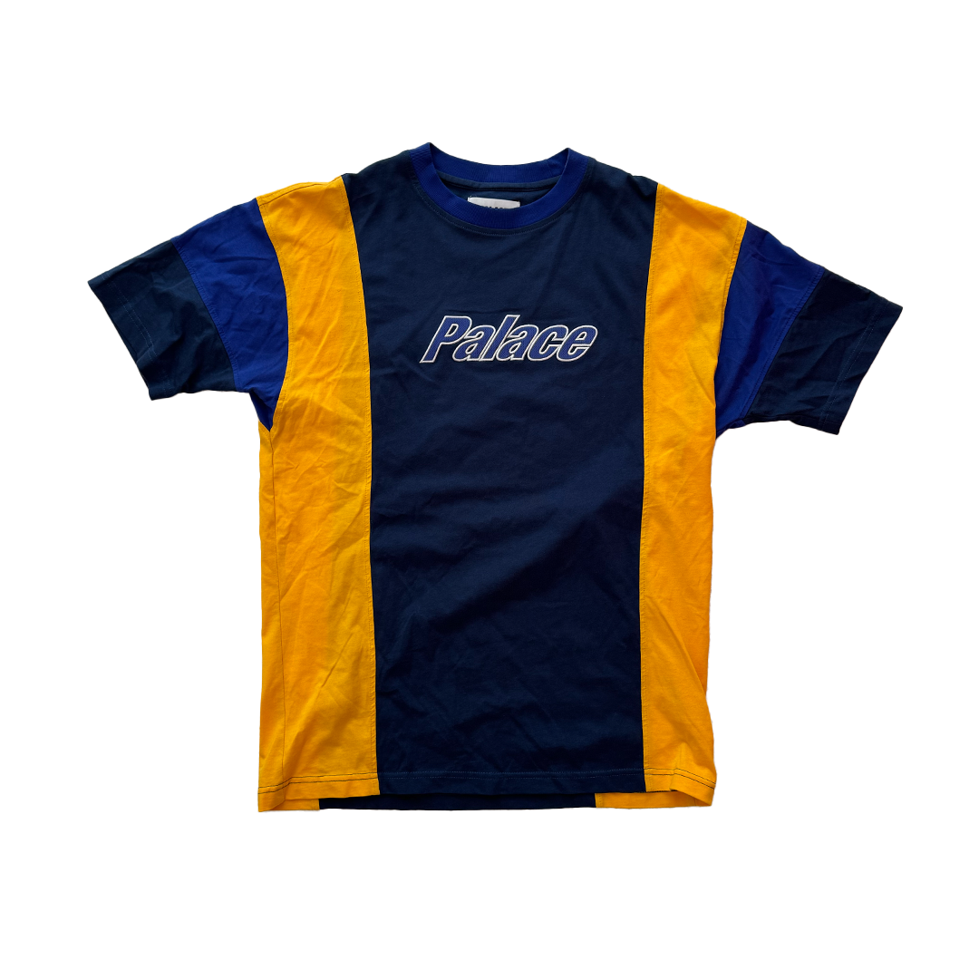 Palace Duo Panel Navy Yellow Tee (L)