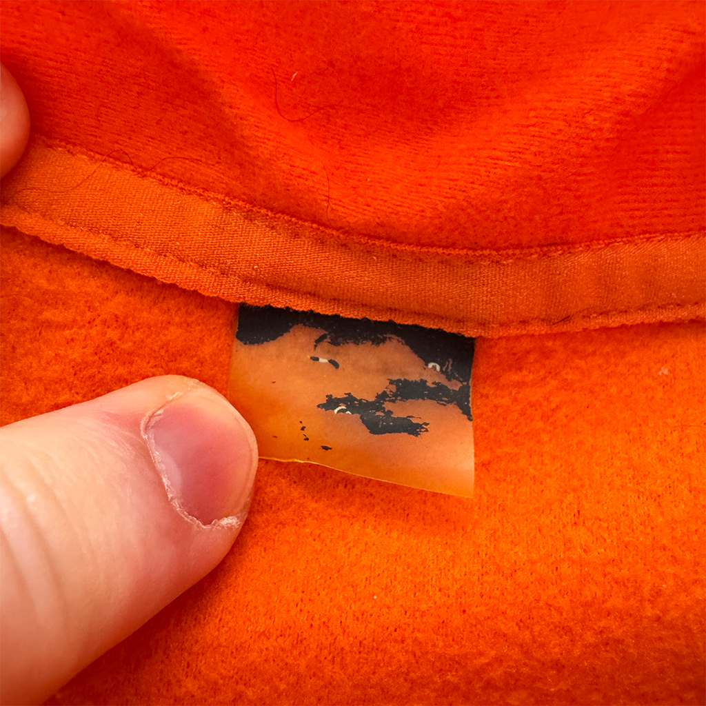 Quicksilver Orange Fleece Half-Zip Sweater (L)