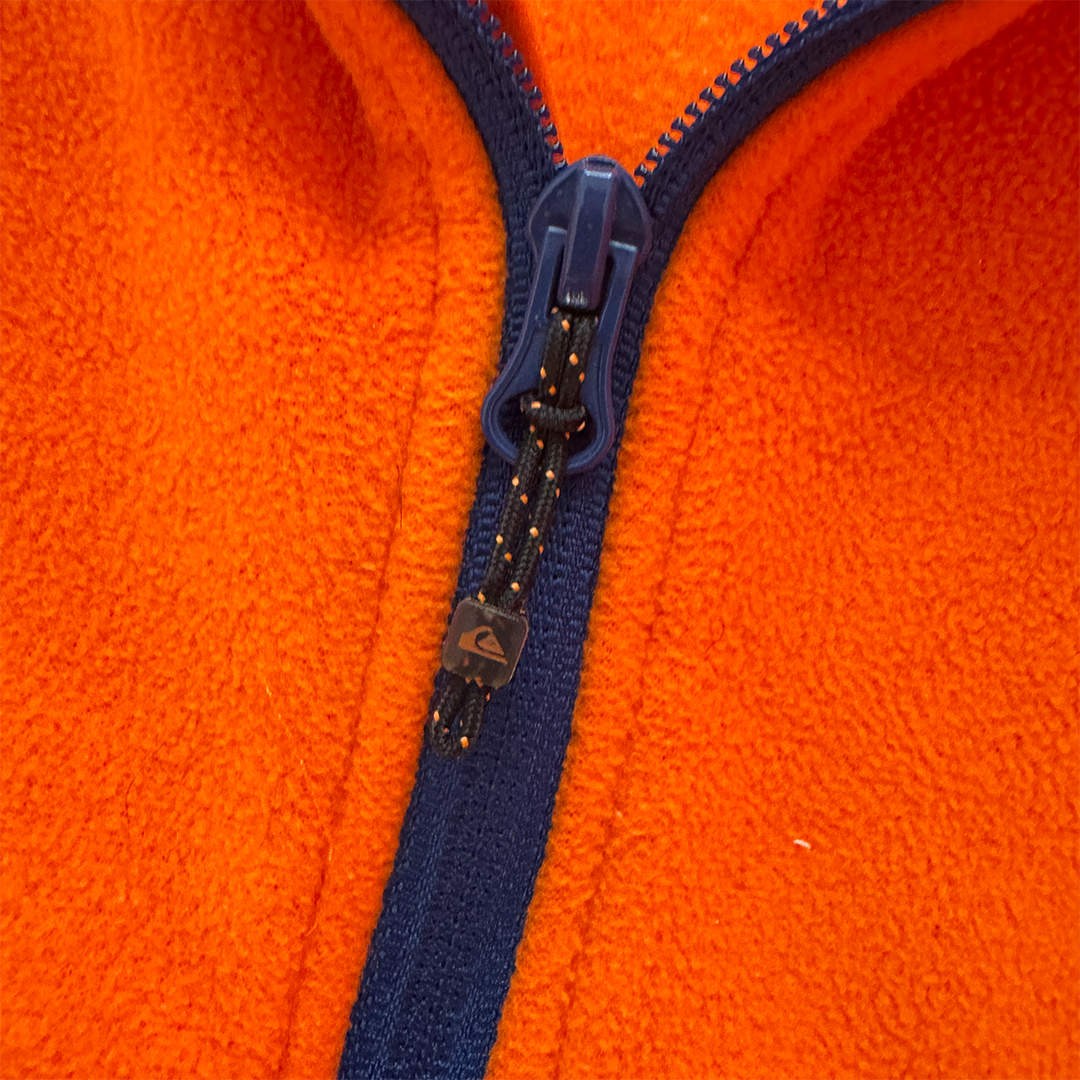 Quicksilver Orange Fleece Half-Zip Sweater (L)