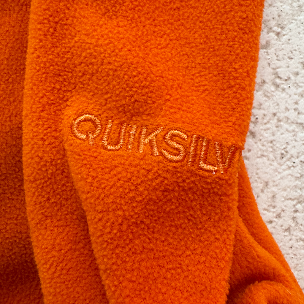 Quicksilver Orange Fleece Half-Zip Sweater (L)