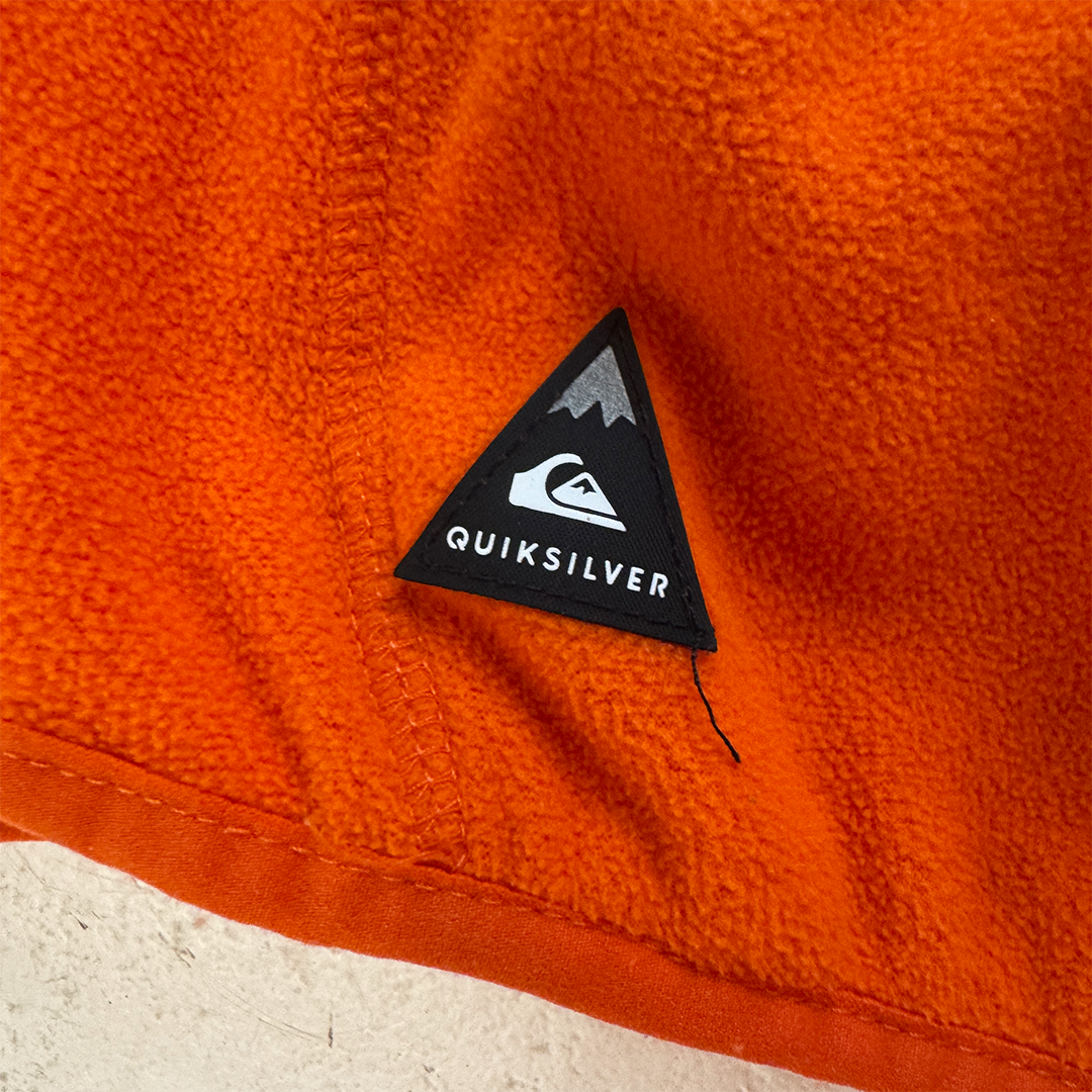 Quicksilver Orange Fleece Half-Zip Sweater (L)